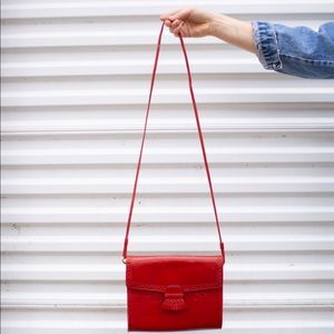 Vintage red leather purse